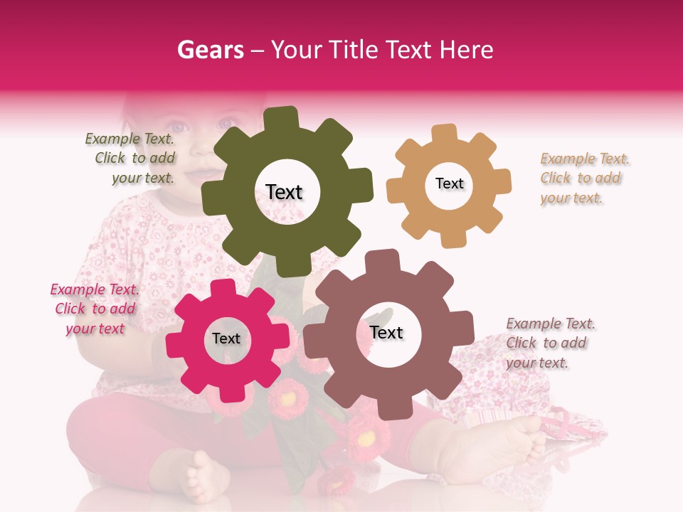 Isoliert Blumenstrau Sommer PowerPoint Template