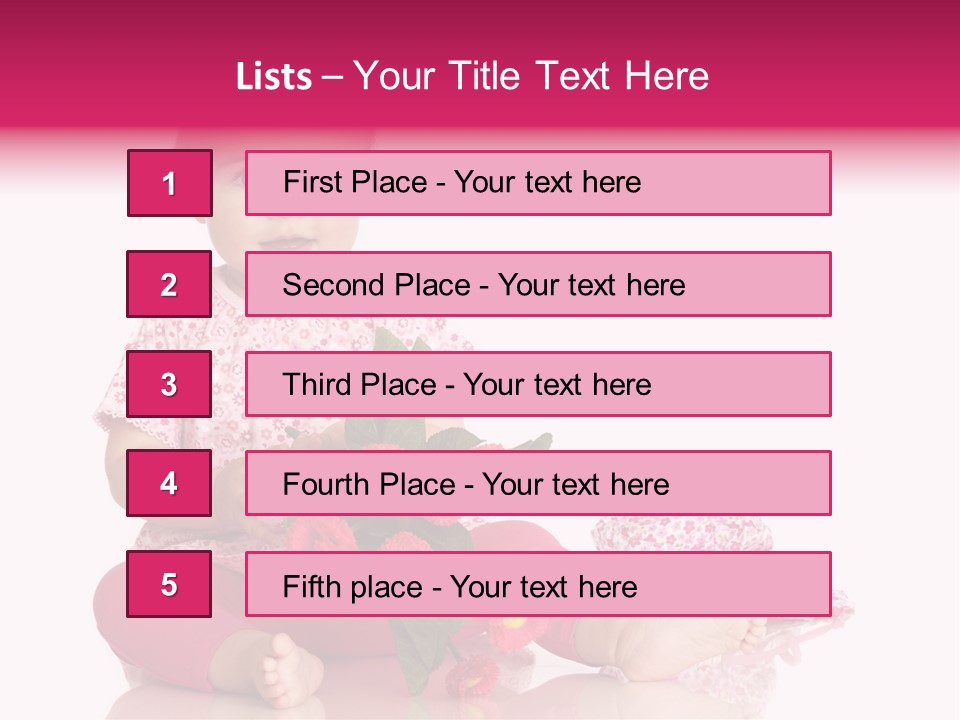Isoliert Blumenstrau Sommer PowerPoint Template
