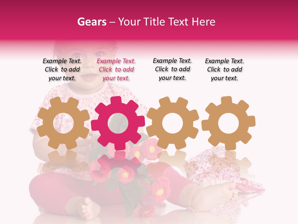 Isoliert Blumenstrau Sommer PowerPoint Template