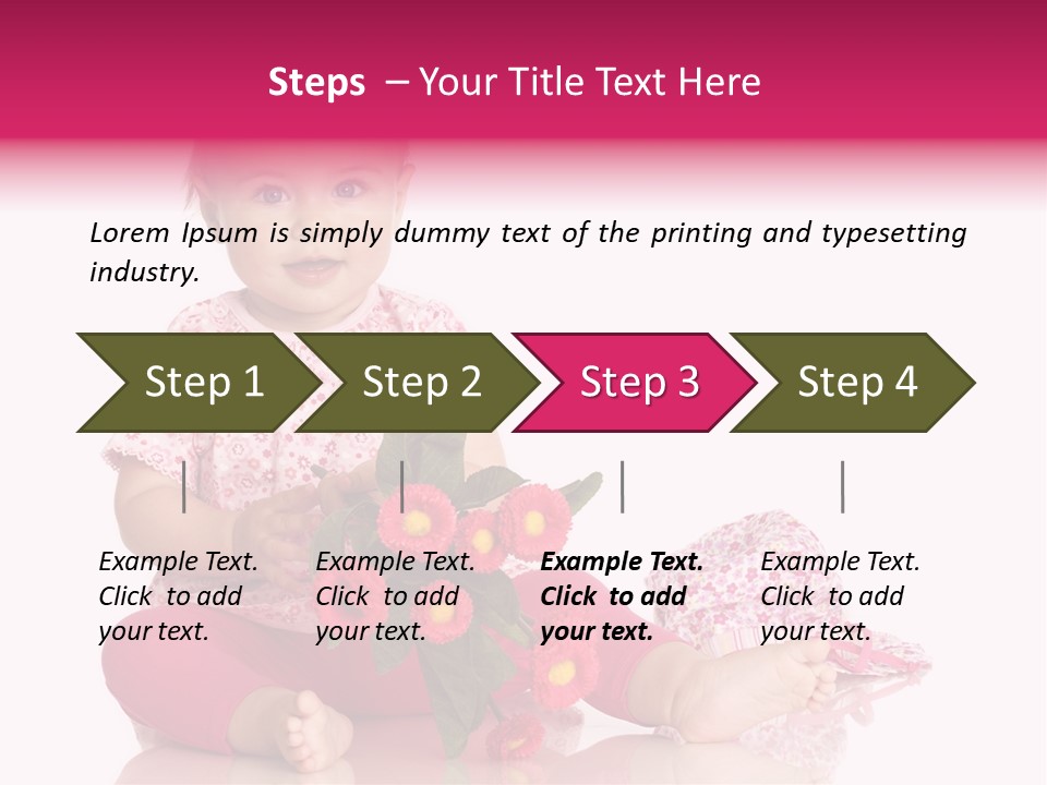 Isoliert Blumenstrau Sommer PowerPoint Template