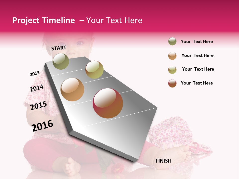 Isoliert Blumenstrau Sommer PowerPoint Template