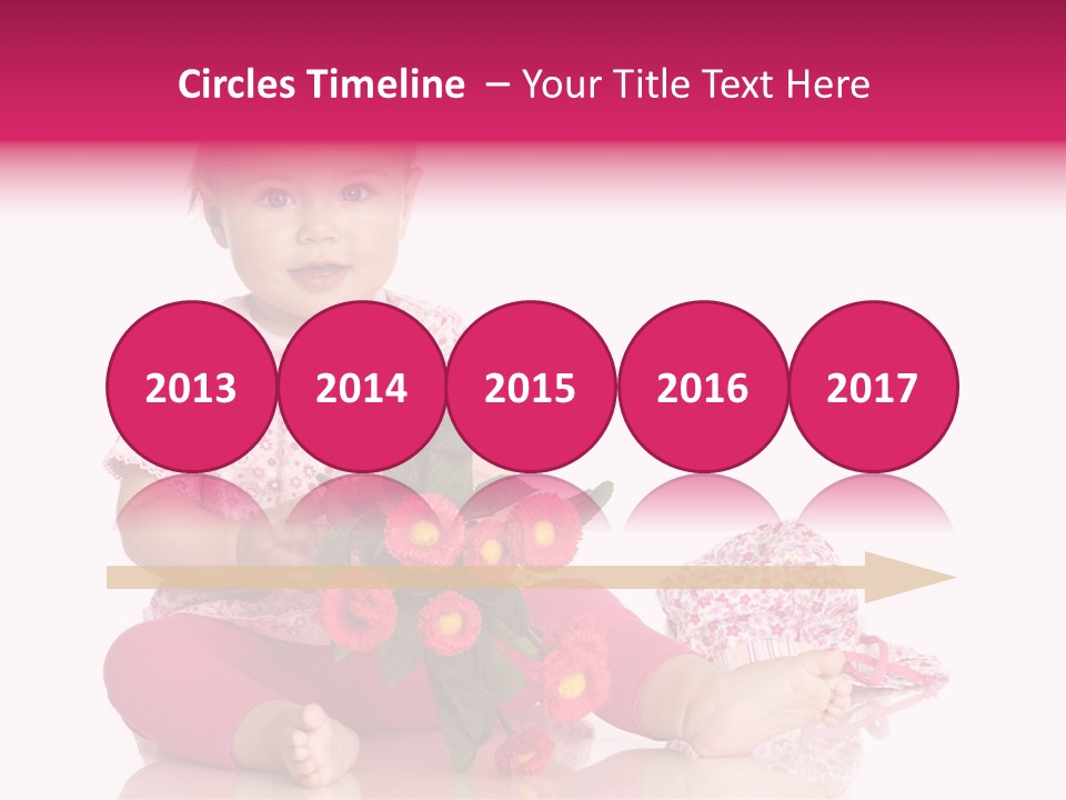 Isoliert Blumenstrau Sommer PowerPoint Template