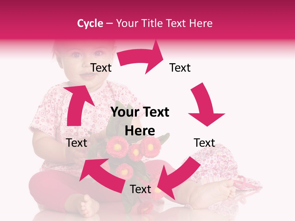 Isoliert Blumenstrau Sommer PowerPoint Template