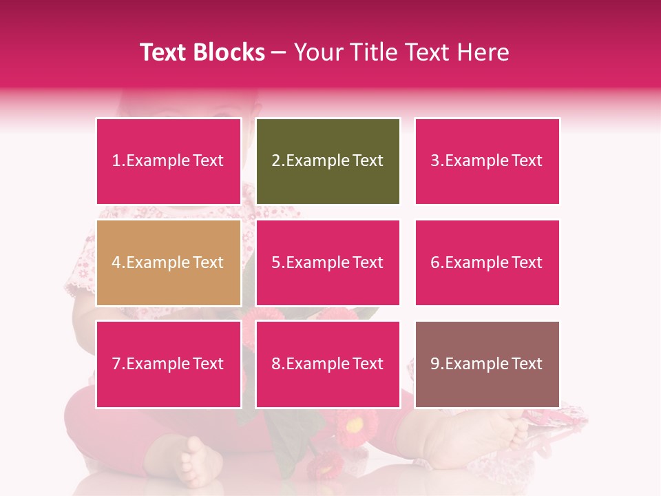 Isoliert Blumenstrau Sommer PowerPoint Template