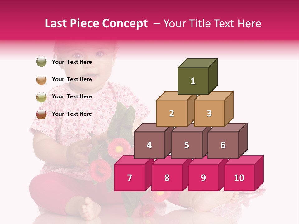 Isoliert Blumenstrau Sommer PowerPoint Template