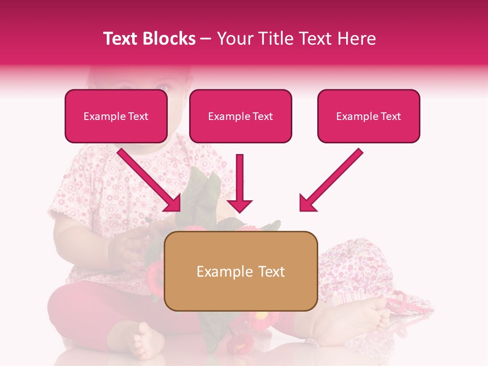 Isoliert Blumenstrau Sommer PowerPoint Template