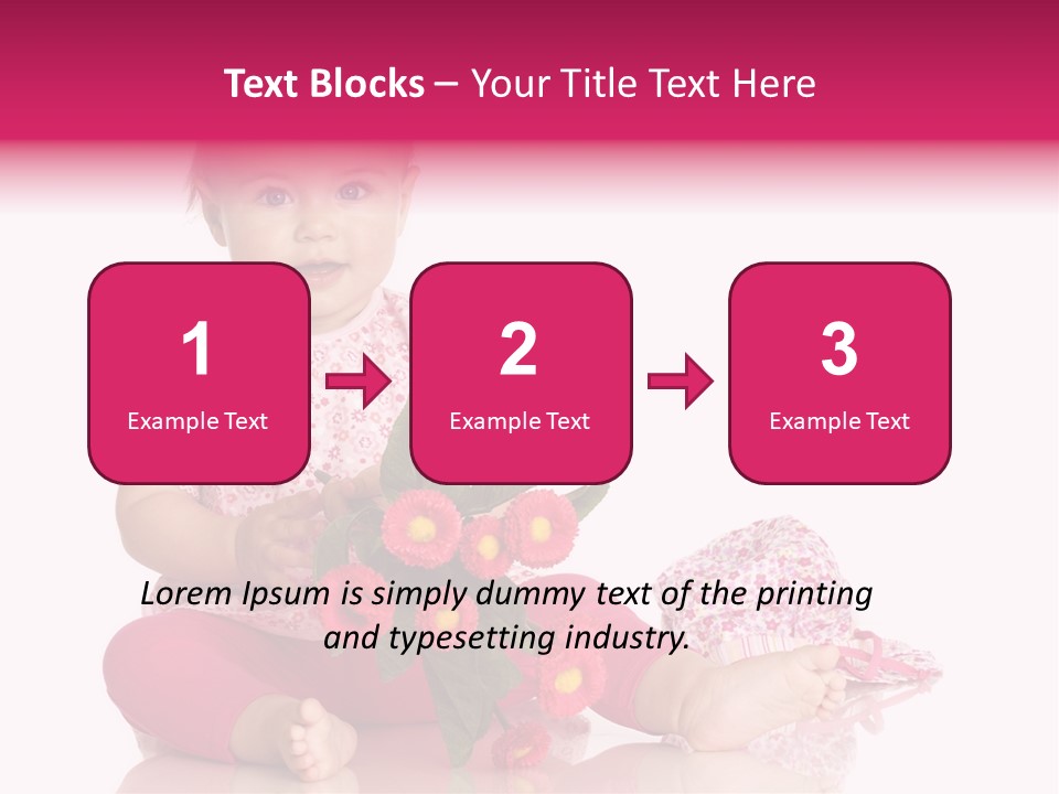 Isoliert Blumenstrau Sommer PowerPoint Template