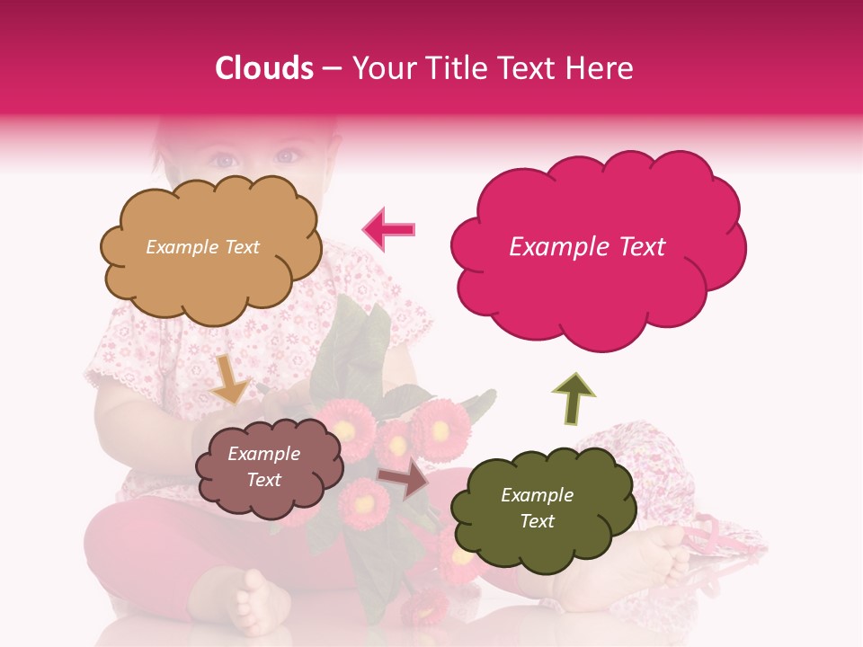 Isoliert Blumenstrau Sommer PowerPoint Template