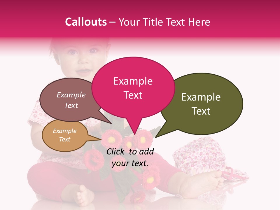 Isoliert Blumenstrau Sommer PowerPoint Template