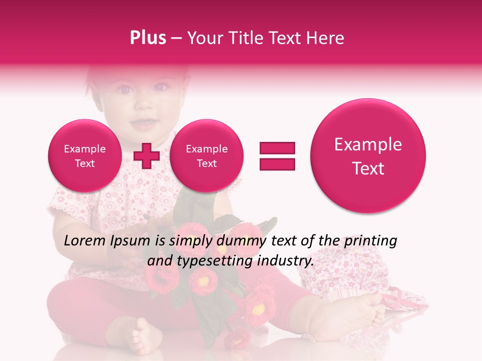 Isoliert Blumenstrau Sommer PowerPoint Template