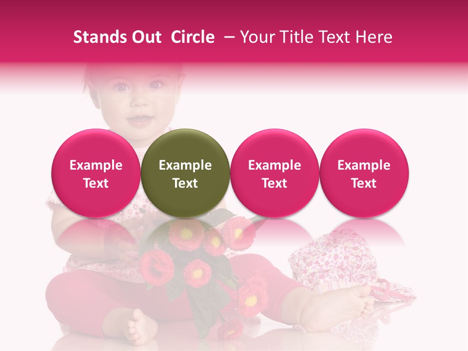 Isoliert Blumenstrau Sommer PowerPoint Template