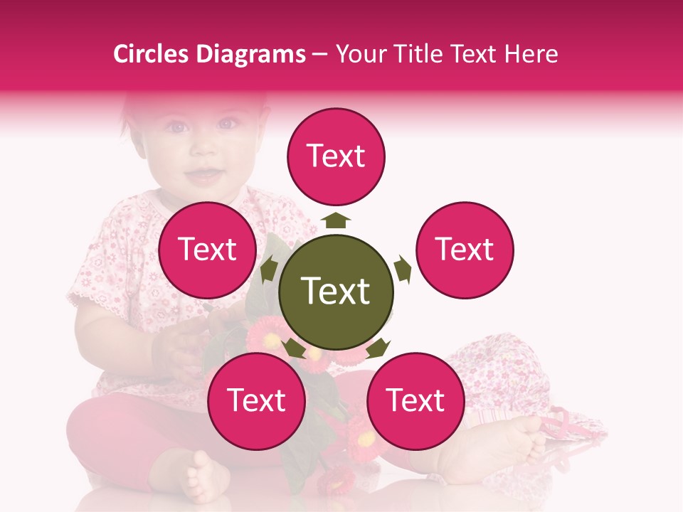 Isoliert Blumenstrau Sommer PowerPoint Template