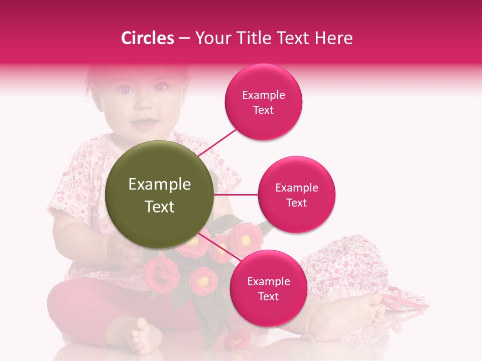 Isoliert Blumenstrau Sommer PowerPoint Template