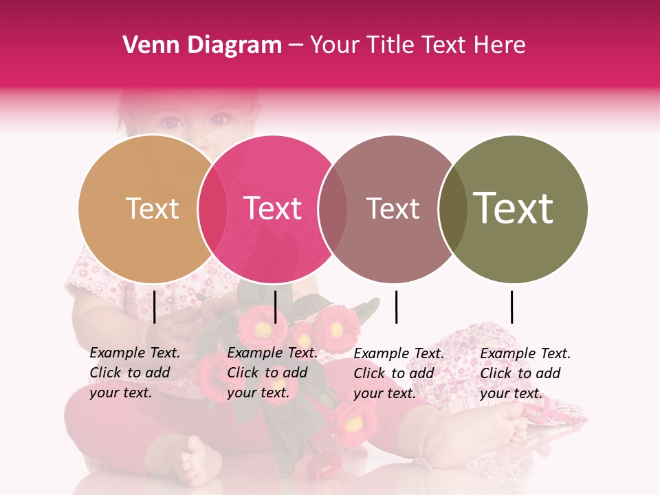 Isoliert Blumenstrau Sommer PowerPoint Template