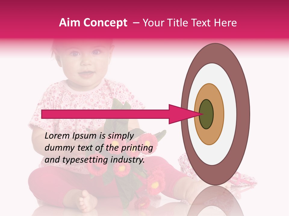 Isoliert Blumenstrau Sommer PowerPoint Template