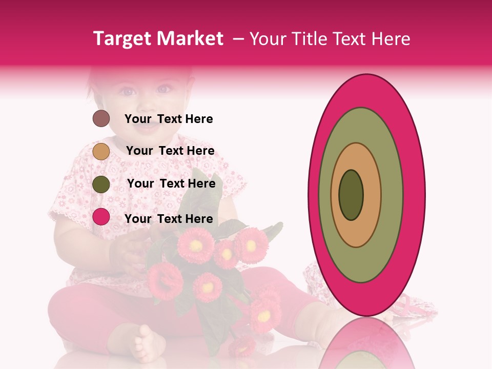 Isoliert Blumenstrau Sommer PowerPoint Template