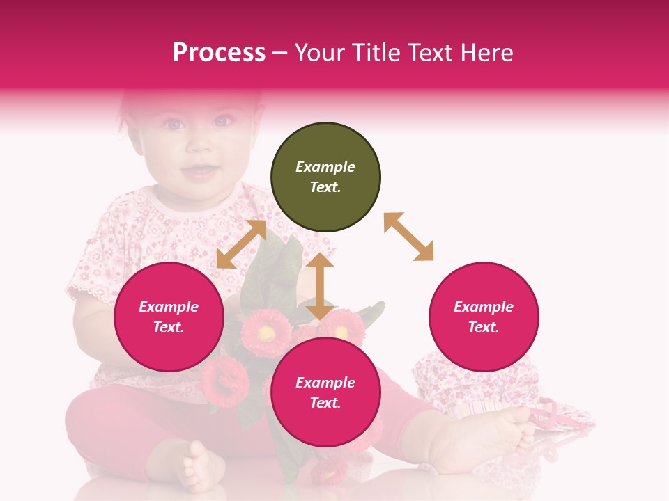 Isoliert Blumenstrau Sommer PowerPoint Template