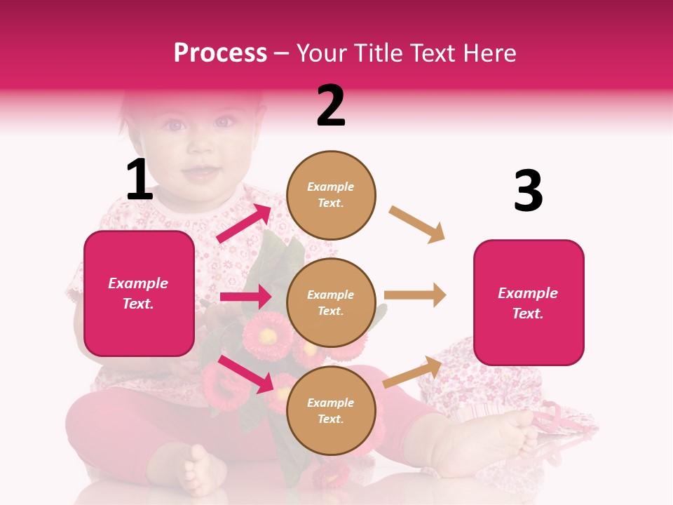 Isoliert Blumenstrau Sommer PowerPoint Template