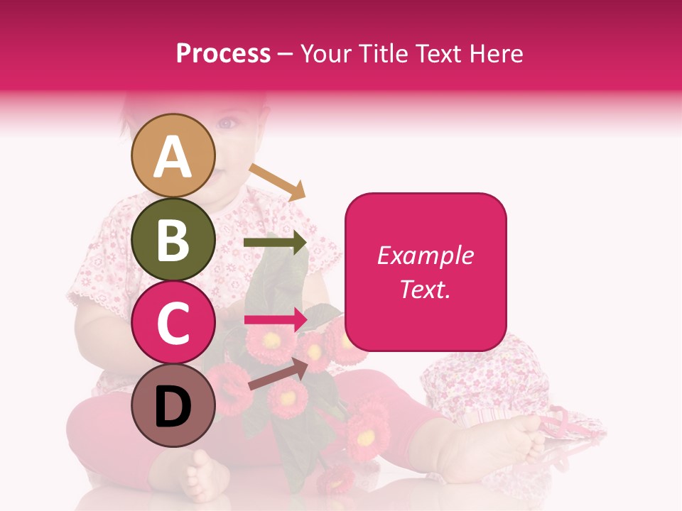 Isoliert Blumenstrau Sommer PowerPoint Template