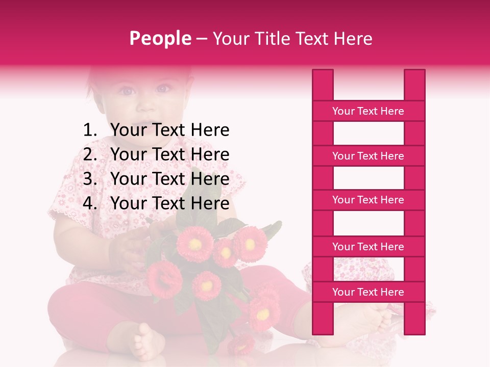 Isoliert Blumenstrau Sommer PowerPoint Template