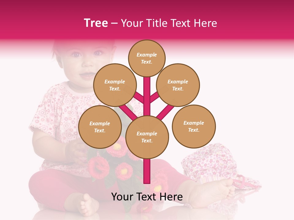 Isoliert Blumenstrau Sommer PowerPoint Template