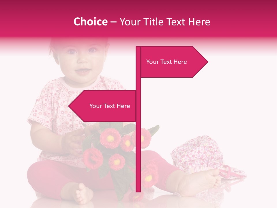 Isoliert Blumenstrau Sommer PowerPoint Template