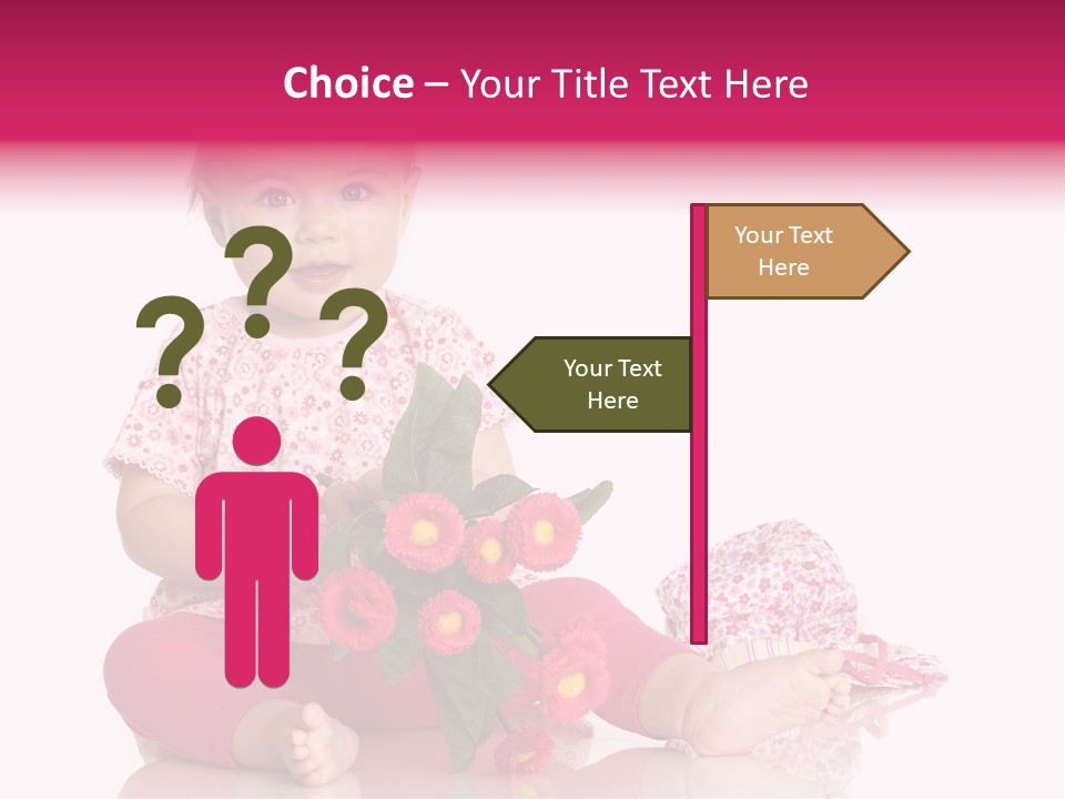 Isoliert Blumenstrau Sommer PowerPoint Template