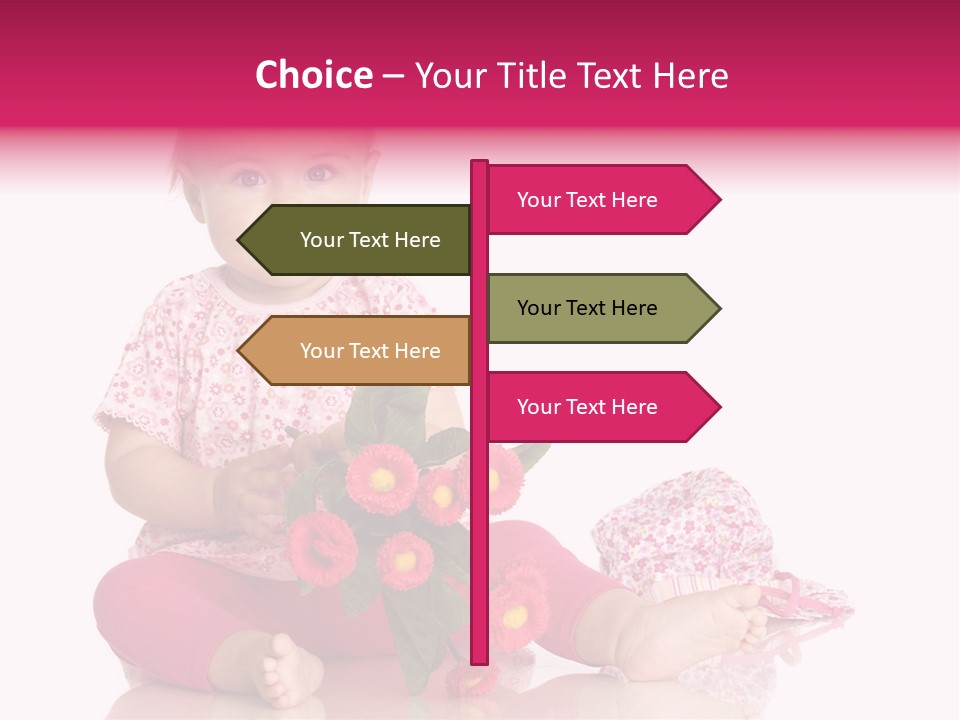 Isoliert Blumenstrau Sommer PowerPoint Template