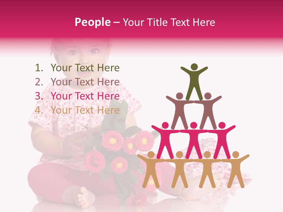 Isoliert Blumenstrau Sommer PowerPoint Template