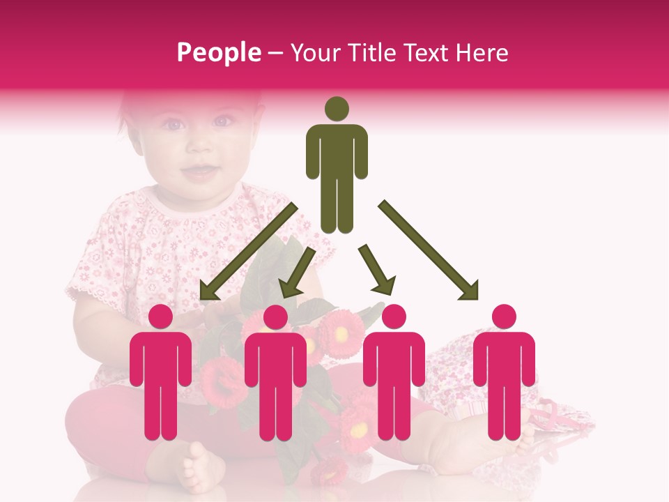 Isoliert Blumenstrau Sommer PowerPoint Template