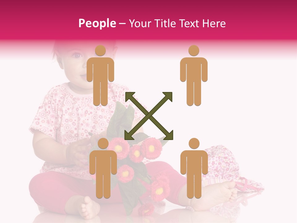 Isoliert Blumenstrau Sommer PowerPoint Template