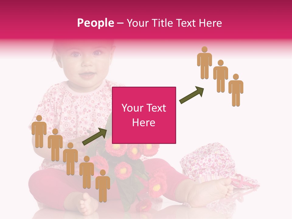 Isoliert Blumenstrau Sommer PowerPoint Template