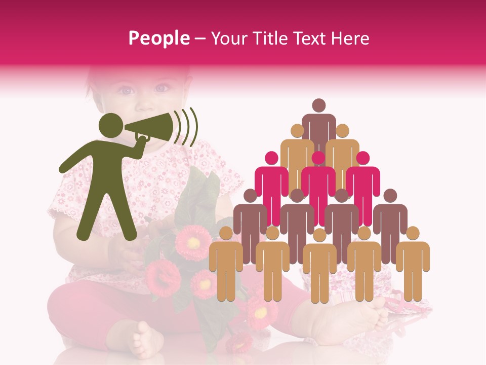 Isoliert Blumenstrau Sommer PowerPoint Template