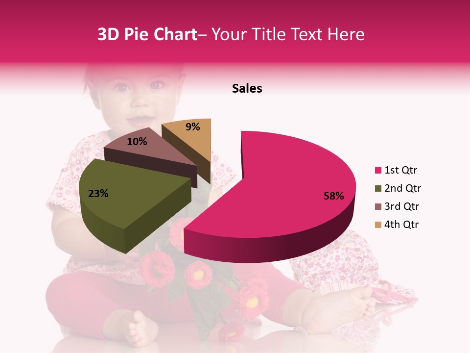 Isoliert Blumenstrau Sommer PowerPoint Template