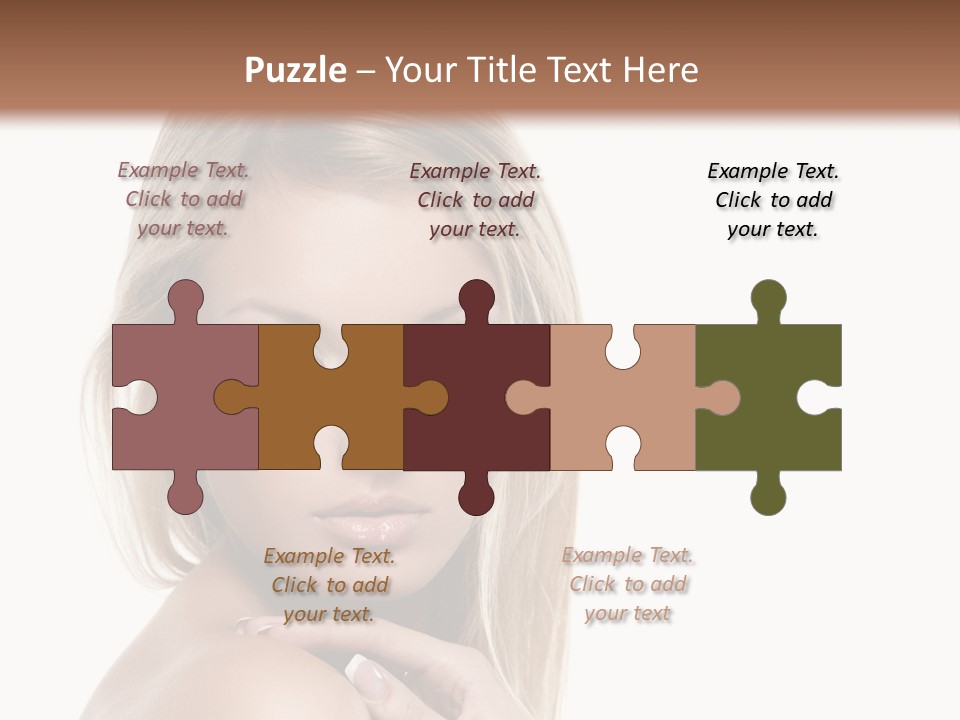 Closeup Lips White PowerPoint Template