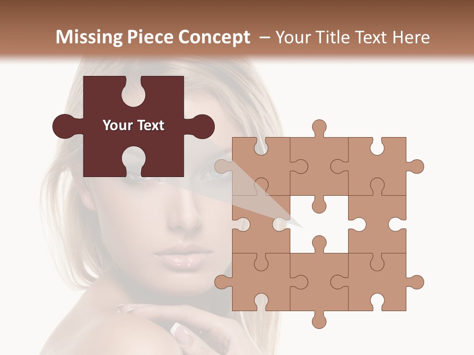 Closeup Lips White PowerPoint Template