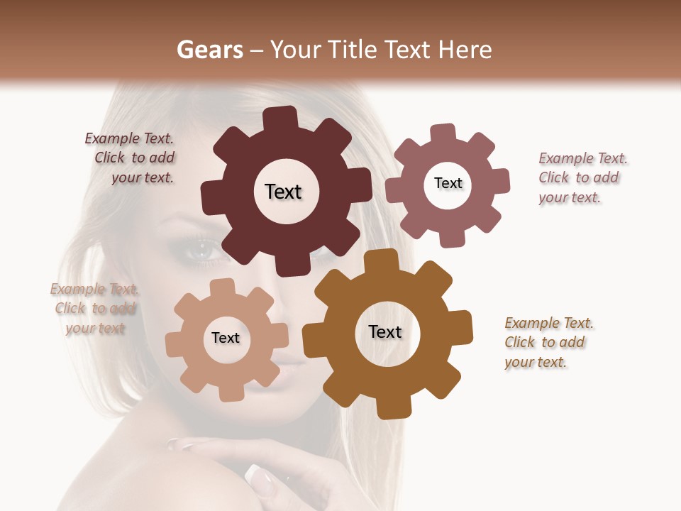 Closeup Lips White PowerPoint Template