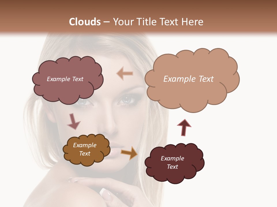 Closeup Lips White PowerPoint Template