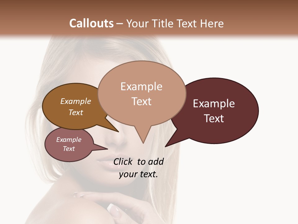 Closeup Lips White PowerPoint Template