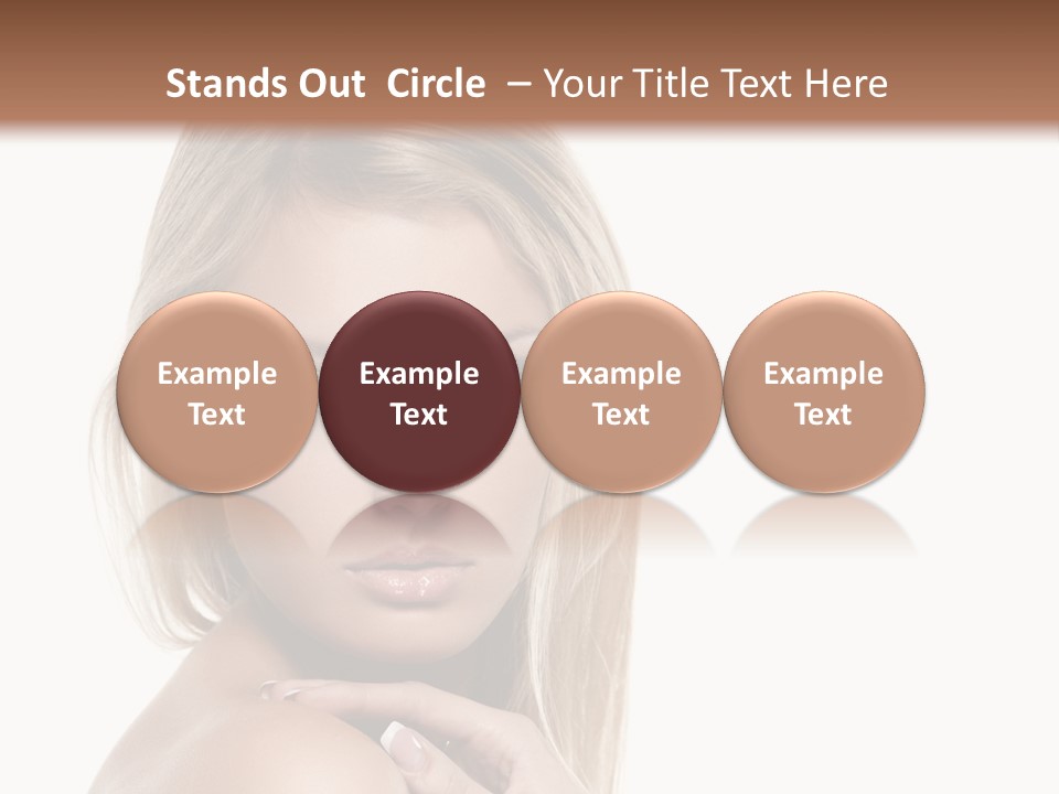 Closeup Lips White PowerPoint Template