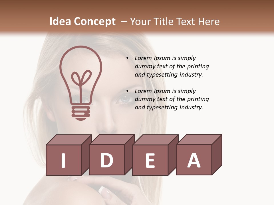 Closeup Lips White PowerPoint Template