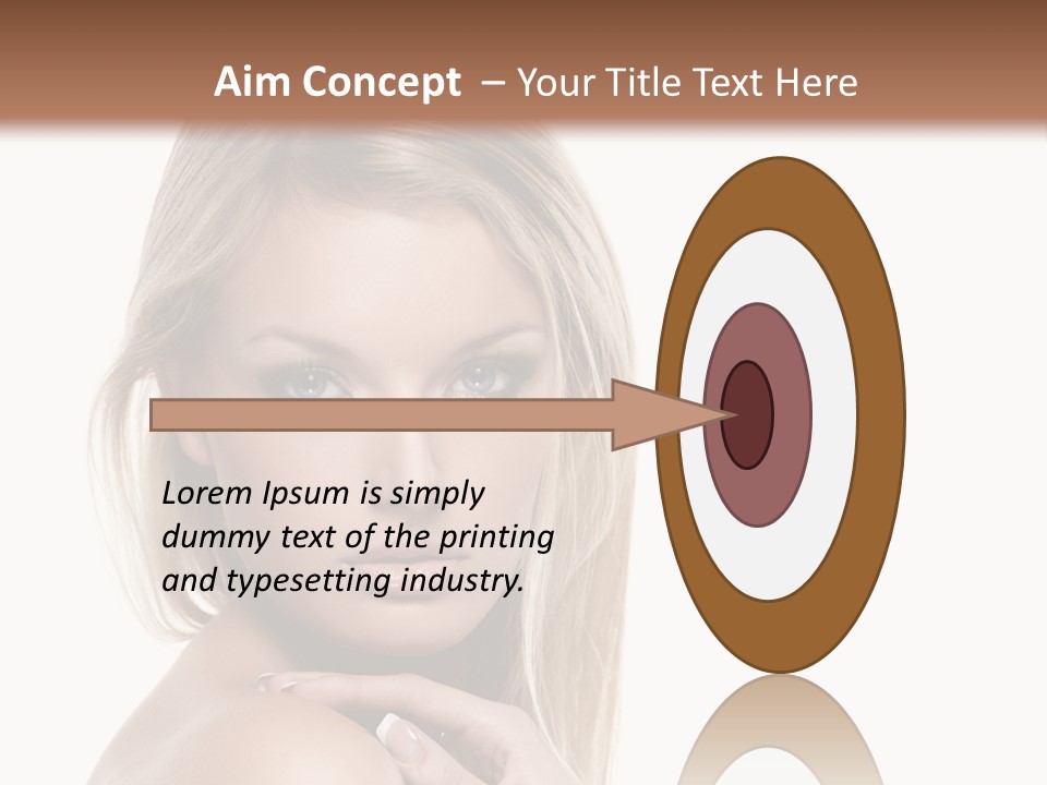 Closeup Lips White PowerPoint Template