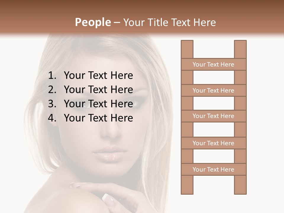 Closeup Lips White PowerPoint Template