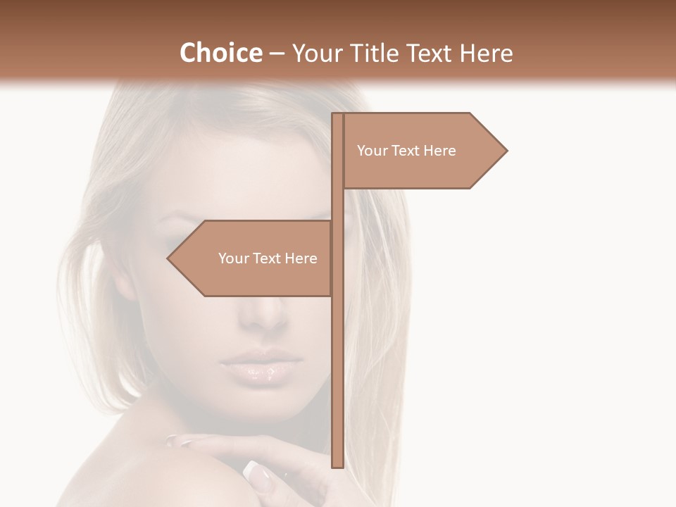 Closeup Lips White PowerPoint Template