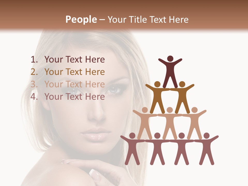 Closeup Lips White PowerPoint Template