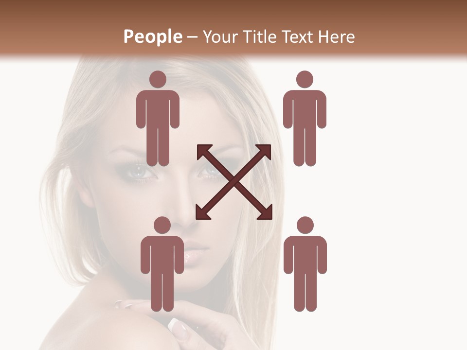 Closeup Lips White PowerPoint Template