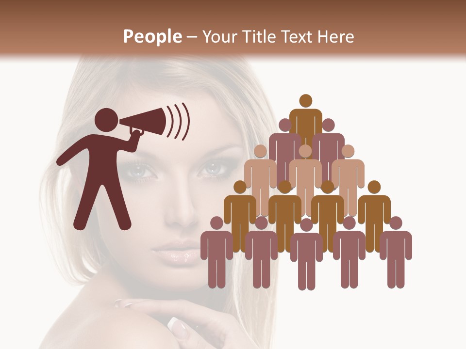 Closeup Lips White PowerPoint Template