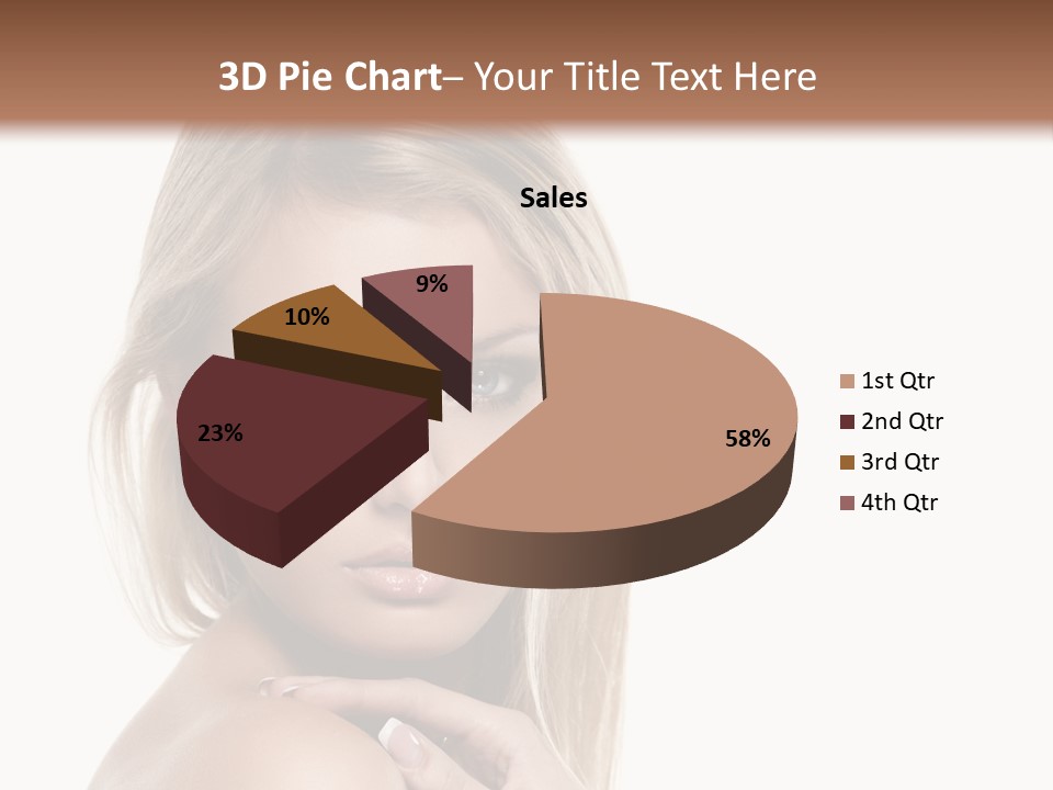 Closeup Lips White PowerPoint Template