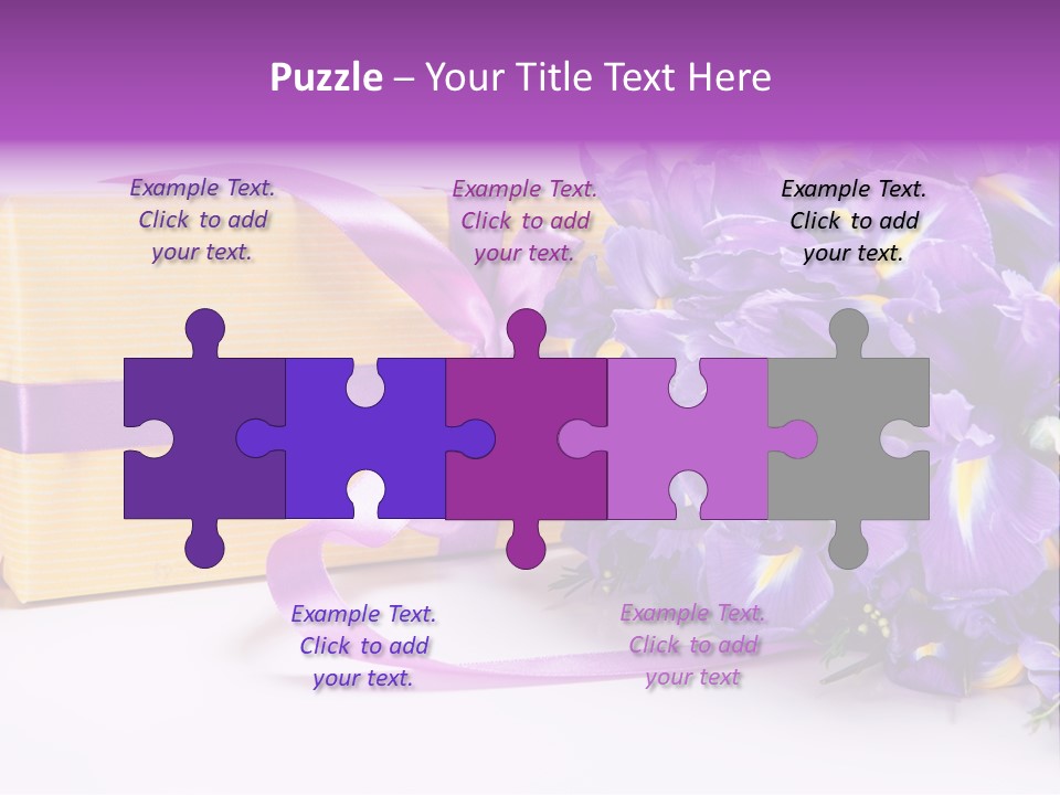 Festivity Bouquet Ribbon PowerPoint Template