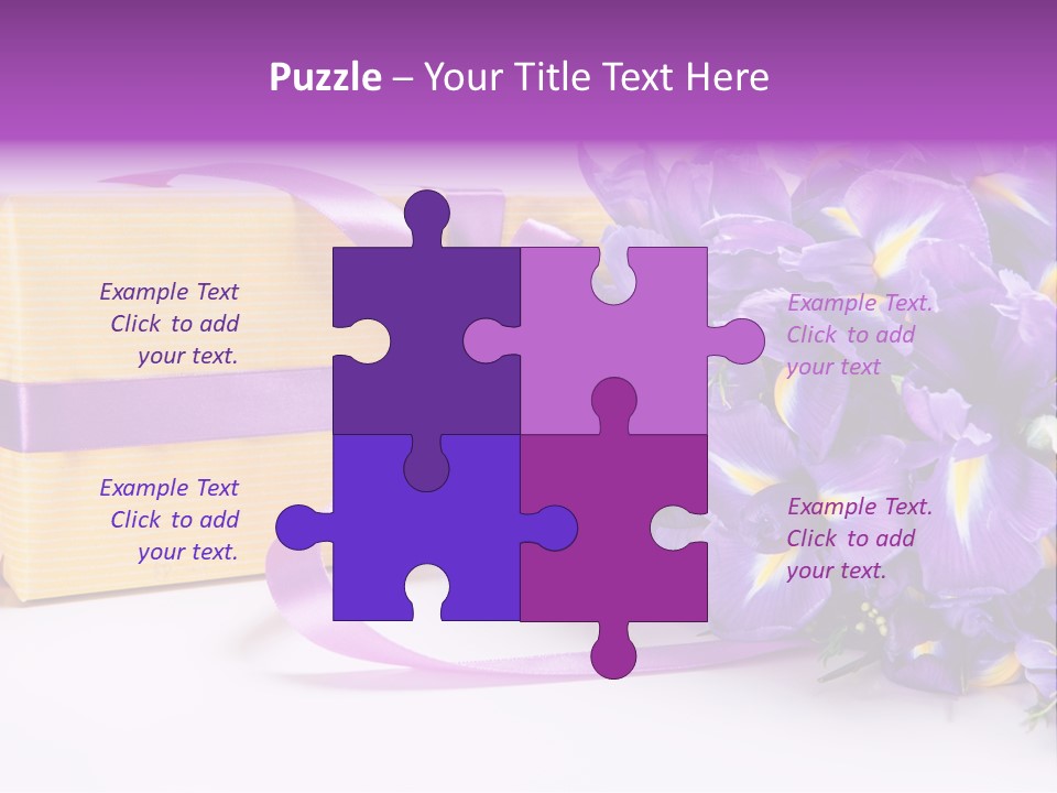 Festivity Bouquet Ribbon PowerPoint Template